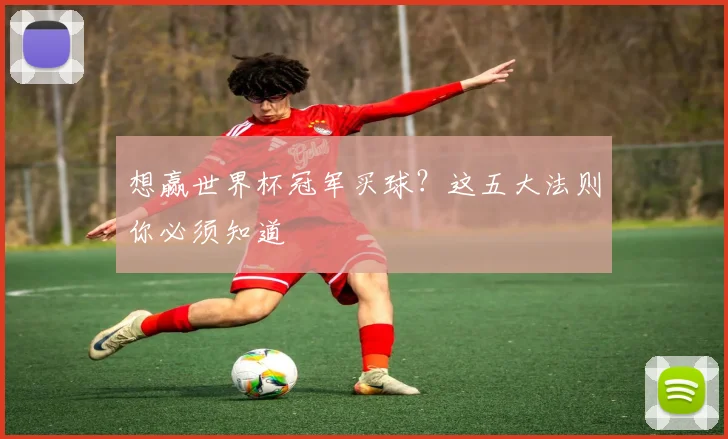 想赢世界杯冠军买球?这五大法则你必须知道