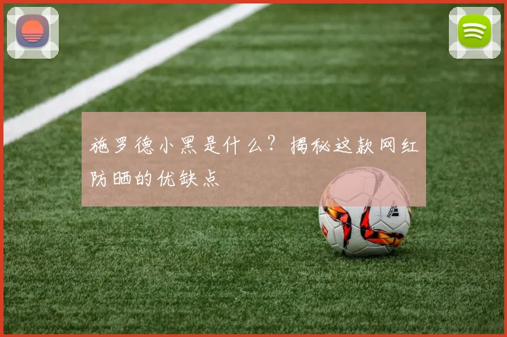 施罗德小黑是什么?揭秘这款网红防晒的优缺点